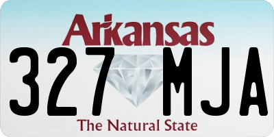 AR license plate 327MJA