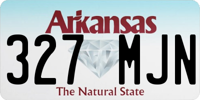 AR license plate 327MJN