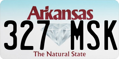 AR license plate 327MSK