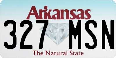 AR license plate 327MSN