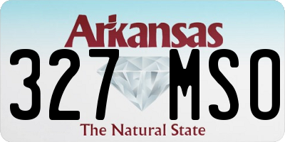 AR license plate 327MSO