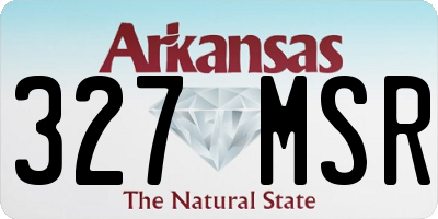 AR license plate 327MSR