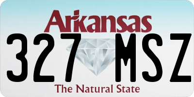 AR license plate 327MSZ