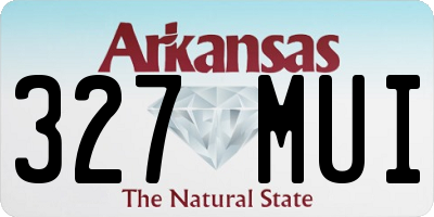 AR license plate 327MUI
