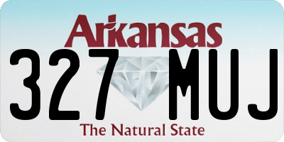 AR license plate 327MUJ