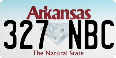 AR license plate 327NBC