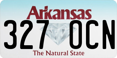 AR license plate 327OCN