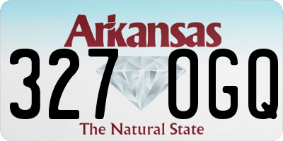 AR license plate 327OGQ