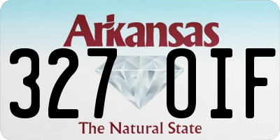AR license plate 327OIF