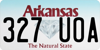 AR license plate 327UOA