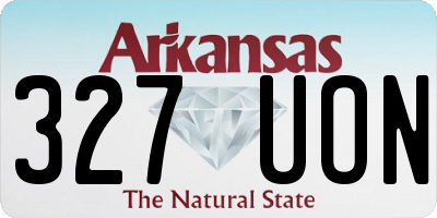 AR license plate 327UON