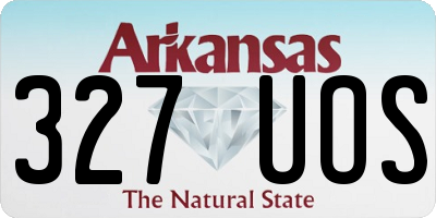 AR license plate 327UOS