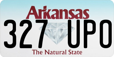 AR license plate 327UPO