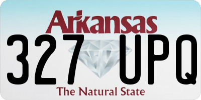 AR license plate 327UPQ