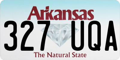 AR license plate 327UQA