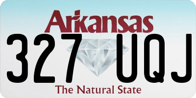 AR license plate 327UQJ