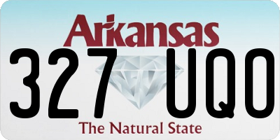 AR license plate 327UQO