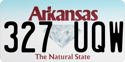 AR license plate 327UQW