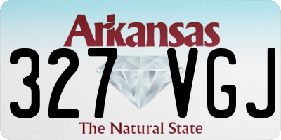 AR license plate 327VGJ