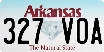 AR license plate 327VOA