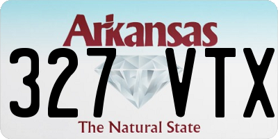 AR license plate 327VTX