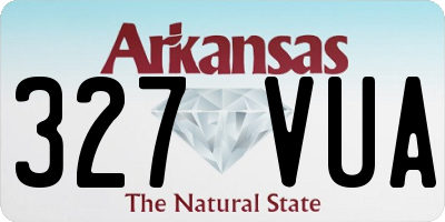 AR license plate 327VUA