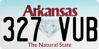 AR license plate 327VUB