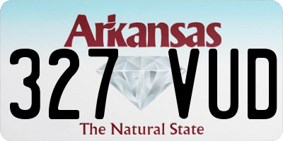 AR license plate 327VUD