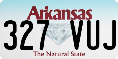 AR license plate 327VUJ