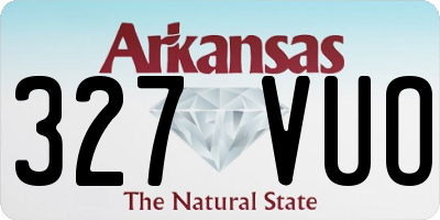 AR license plate 327VUO
