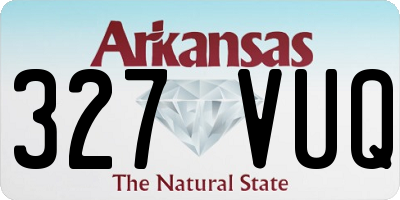 AR license plate 327VUQ