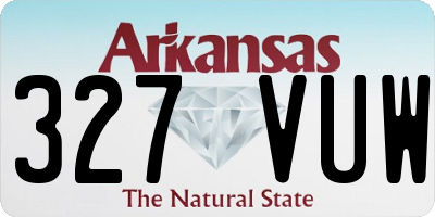 AR license plate 327VUW
