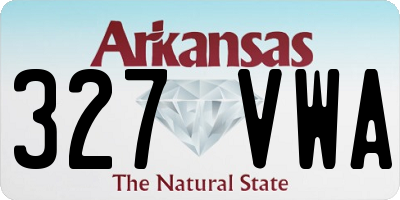 AR license plate 327VWA