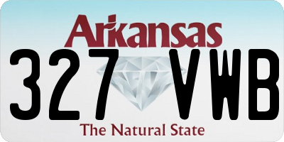 AR license plate 327VWB
