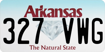 AR license plate 327VWG