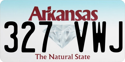 AR license plate 327VWJ