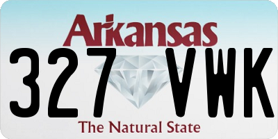 AR license plate 327VWK