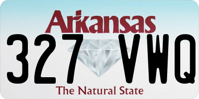 AR license plate 327VWQ
