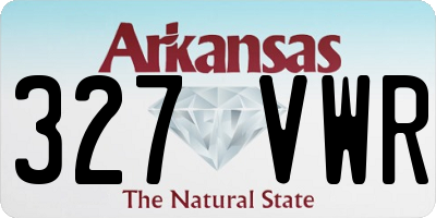 AR license plate 327VWR