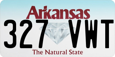 AR license plate 327VWT