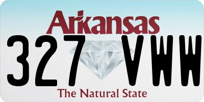 AR license plate 327VWW