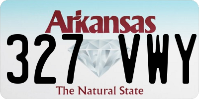 AR license plate 327VWY