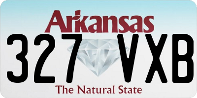 AR license plate 327VXB