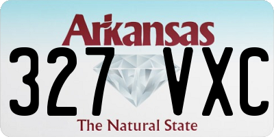 AR license plate 327VXC