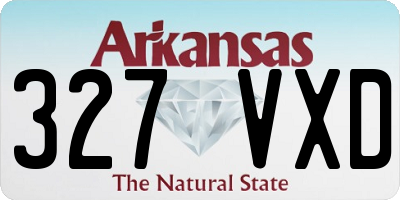 AR license plate 327VXD