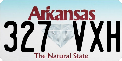 AR license plate 327VXH