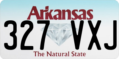 AR license plate 327VXJ