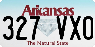 AR license plate 327VXO