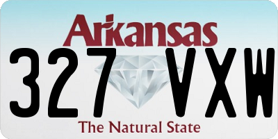 AR license plate 327VXW