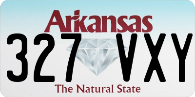 AR license plate 327VXY